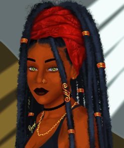 Girl With Locs Art Paint By Numbers