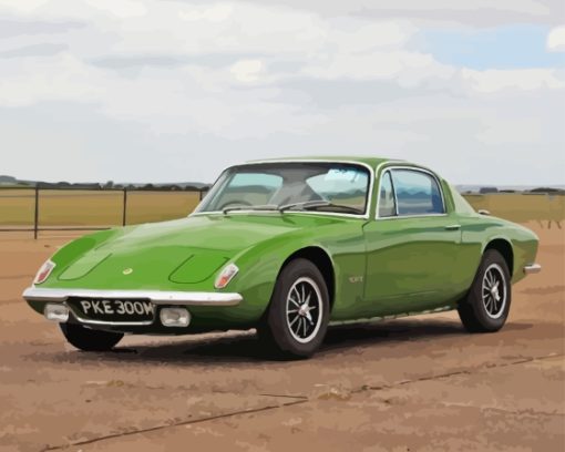 Green Lotus Elan Car Paint By Number