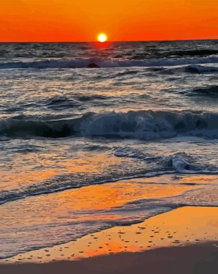 Gulf Of Mexico Sunset Paint By Number