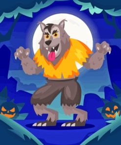 Halloween Wolf Monster Paint By Number