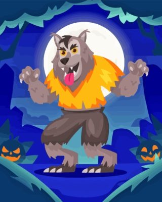 Halloween Wolf Monster Paint By Number