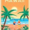 Hawaii Waikiki Beach Poster Paint By Number