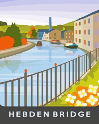 Hebden Bridge Calderdale Poster Paint By Number