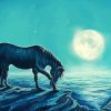 Horse At Full Moonlight Paint By Number