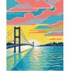Humber Bridge In England Poster Paint By Number