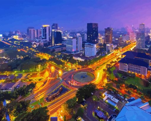 Jakarta City Paint By Numbers