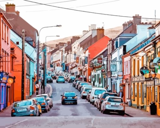 Kerry Ireland Town Streets Paint By Number