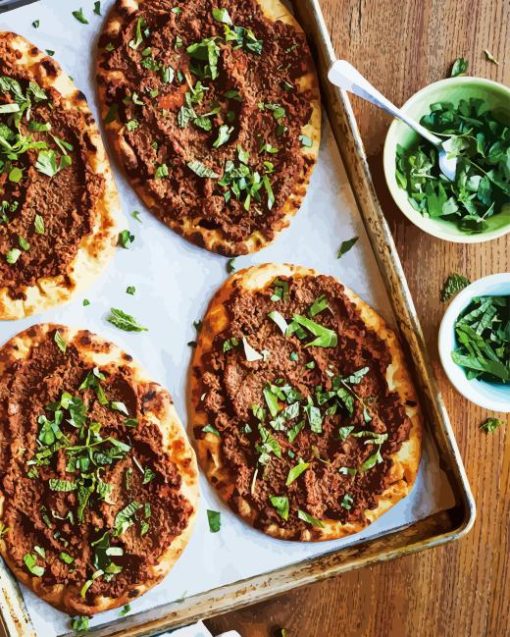 Lahmacun Tasty Food Paint By Numbers