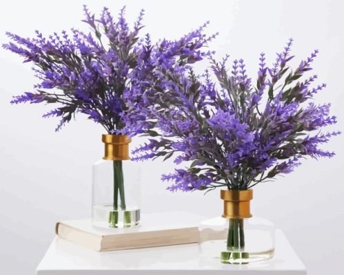 Lavender Flowers In Vases Paint By Numbers