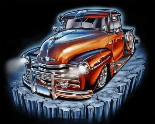 Low Rider Truck Art Paint By Number