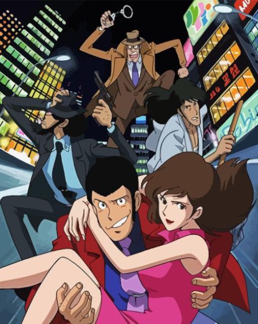 Lupin III Manga Series Characters Paint By Number