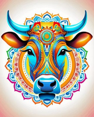 Mandala Cow Paint By Number