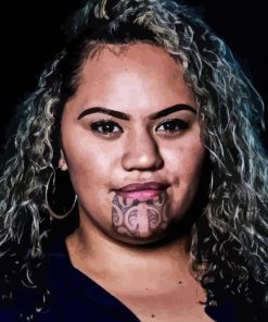 Maori Woman With Moko Paint By Number