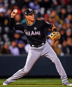 Miami Marlins Baseballer Paint By Numbers