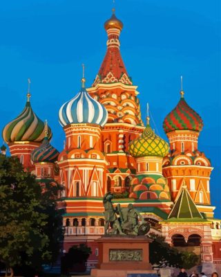 Moscow Saint Basils Cathedral Paint By Numbers