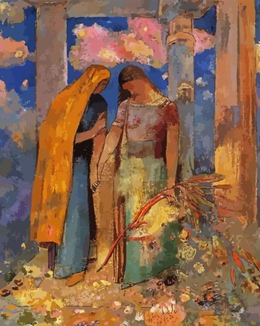 Mystical Conversation By Odilon Redon Paint By Number