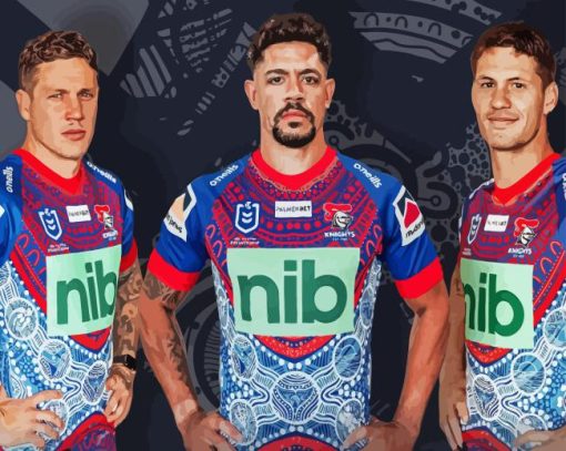 Newcastle Knights Team Paint By Numbers