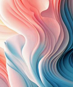 Pastel Abstract Waves Paint By Number