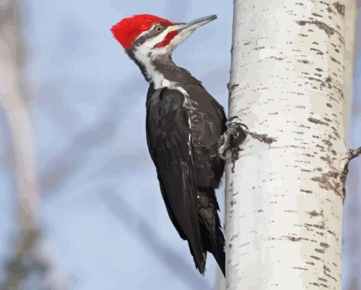 Pileated Woodpecker Paint By Numbers