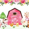 Pink Barn Animation Paint By Number