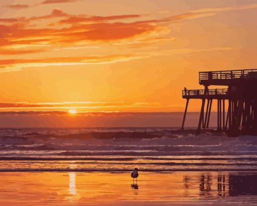 Pismo Beach California Sunset Paint By Numbers