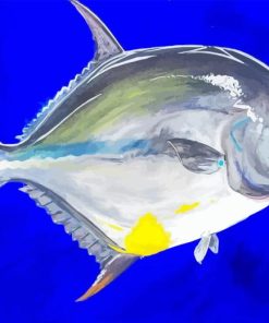 Pompano Fish Underwater Art Paint By Number