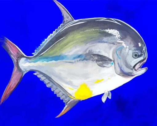 Pompano Fish Underwater Art Paint By Number