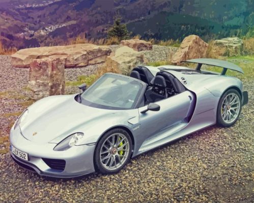 Porsche 918 Spyder Car Paint By Number