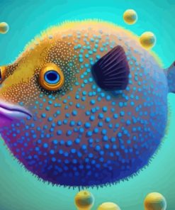 Puffer Fish Underwater Art Paint By Number