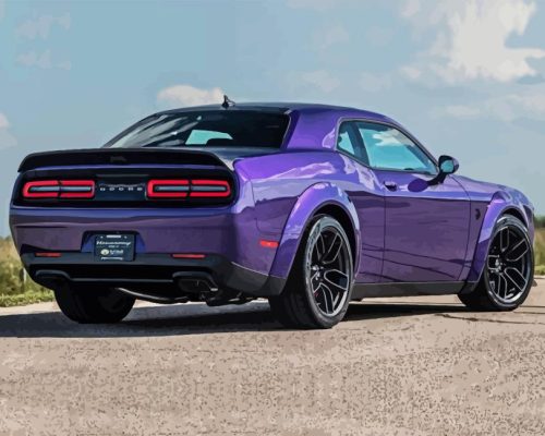 Purple Dodge Challenger Hellcat Redeye Paint By Number