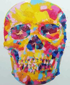 Rainbow Head Skull Paint By Number