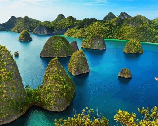 Raja Ampat Seascape View Paint By Number