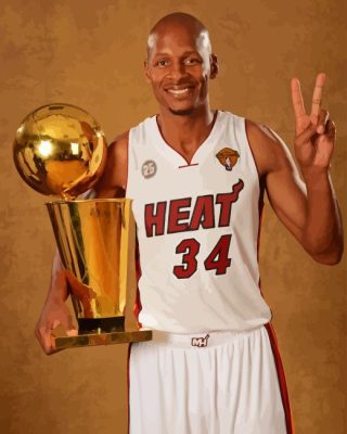 Ray Allen The Larry Obrien Championship Trophy Paint By Number