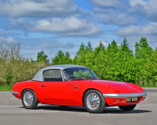 Red Lotus Elan Car Paint By Number