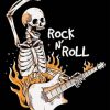 Rock And Roll Skeleton With Guitar Paint By Numbers