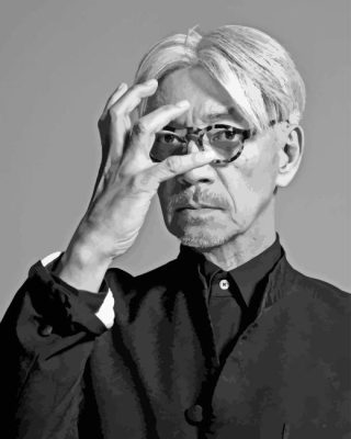 Ryuichi Sakamoto Black And White Paint By Numbers