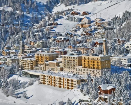 Saint Moritz City Paint By Number