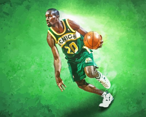 Seattle Supersonics Player Paint By Numbers