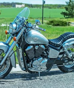 Silver Honda Shadow Paint By Numbers