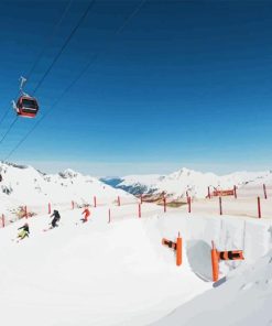 Skiing In Stubai Glacier Paint By Numbers