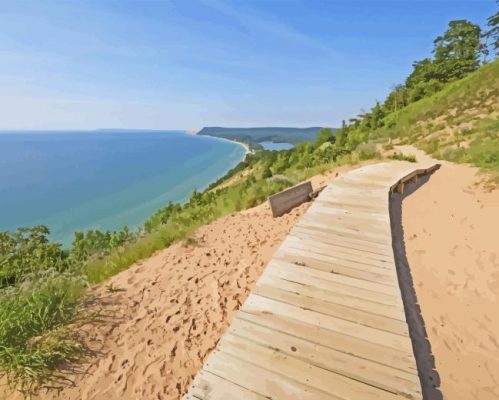 Sleeping Bear Dunes Boardwalk Paint By Numbers