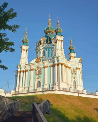 St Andrews Church Kiev Ukraine Paint By Numbers