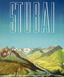 Stubai Glacier Poster Art Paint By Number