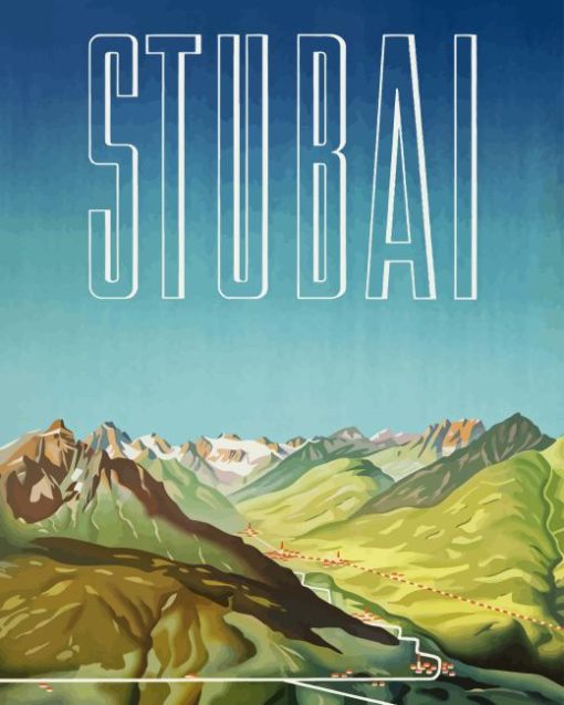 Stubai Glacier Poster Art Paint By Number