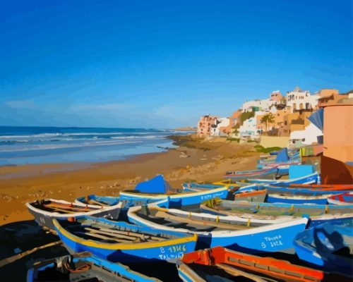 Taghazout Town In Morocco Paint By Number