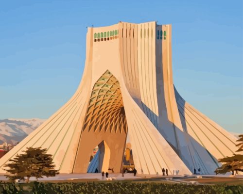 Tehran Azadi Tower Paint By Number