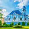 The Blue Church In Slovakia Paint By Numbers