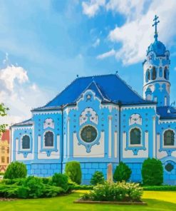 The Blue Church In Slovakia Paint By Numbers