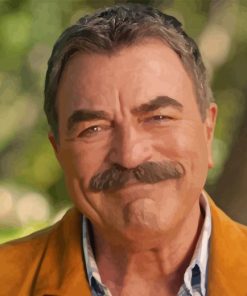 Tom Selleck Smiling Paint By Number