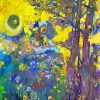 Trees On A Yellow Background By Odilon Redon Paint By Numbers